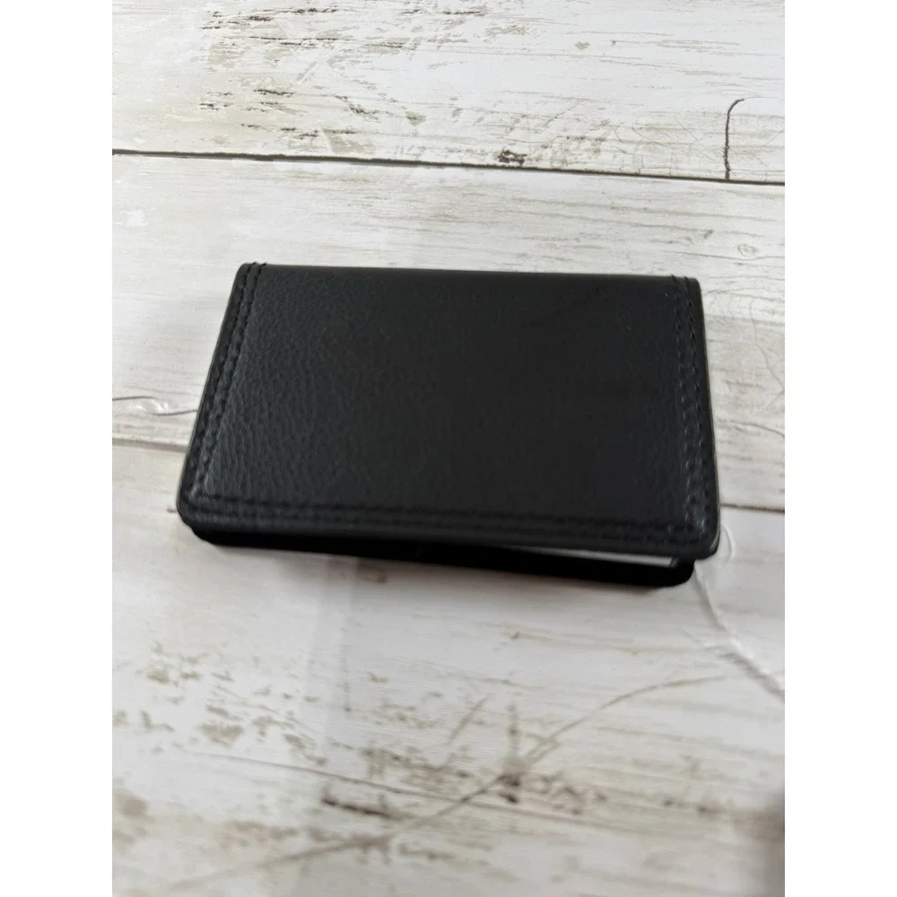 Mens‎ Wallet Bundle Brown Leather Bifold Slim Money Clip Card Holder Case 3pc